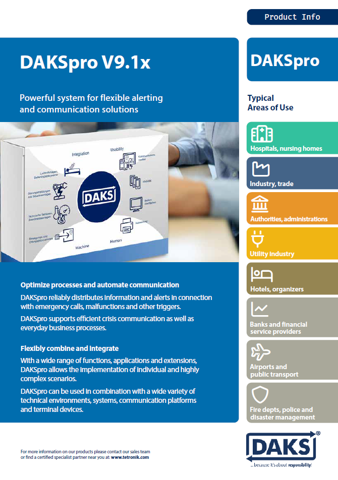 DAKSpro V9.1x product info